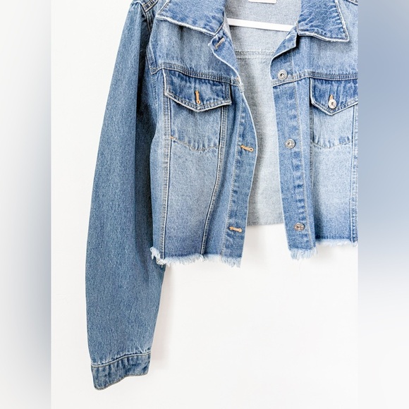 Love Tree Cropped Denim Jacket - Picture 3 of 6